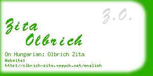 zita olbrich business card